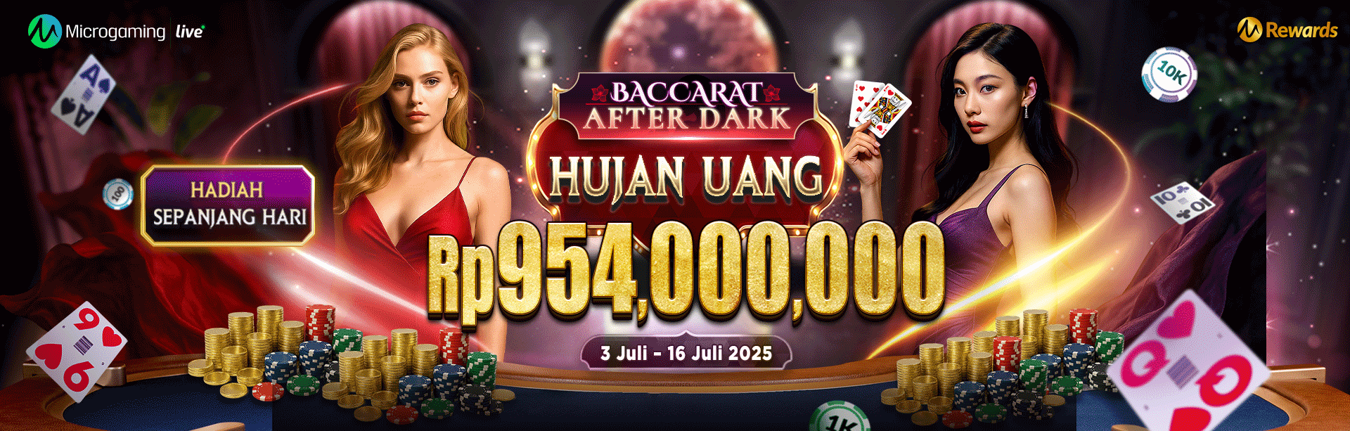 MG LIVE - BACCARAT AFTER DARK : HUJAN UANG