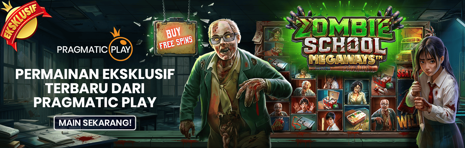 PP - ZOMBIE SCHOOL MEGAWAYS GAME PROMO BANNER